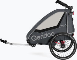 Qeridoo Remorcă pentru biciclete Qeridoo Qupa 2 gri