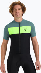 Rogelli Tricou de ciclism pentru bărbați Rogelli Core Block black / turquoise / fluor yellow
