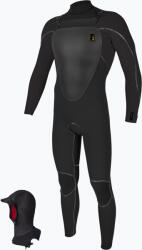 O'Neill Costum de înot pentru bărbați O'Neill Mutant Legend 5/4 mm Chest Zip with Hood Full black/tempered steel