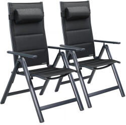 Deuba Set 2 fotolii din aluminiu Premium - antracit