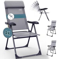 Deuba Set 4 bucăți scaune de camping - gri