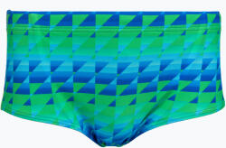 Speedo Boxeri de înot pentru bărbați Speedo ML cu imprimeu slip 13.5 cm triunghiuri matlasate/lagoon blue