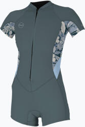 O'Neill Costum de neopren pentru femei O'Neill Bahia 2/1 Front Zip SS Spring shade/palmento tropical/faded denim