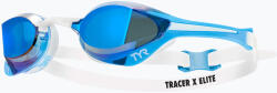 TYR Ochelari de înot TYR Tracer-X Elite Racing Mirrored blue/white