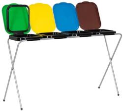 Springos 4 rekeszes szelektív hulladékgyűjtő állvány 74x128x42, 5cm (HA1109)