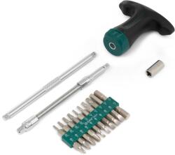 SATA Surubelnita cu clichet cu biti, PH/PZ/SL/TX/HEX, 24 piese (ST09341SJ) - bricolaj-mag Surubelnita