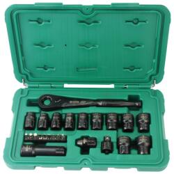SATA Trusa de tubulare Sata X6 Pass-Thru, 1/2", 24 piese (ST09060G) - bricolaj-mag Trusa unelte