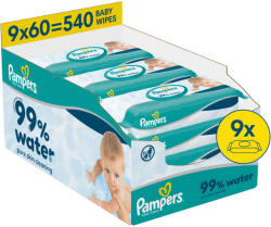 Pampers Aqua nedves törlőkendő 9x60 db