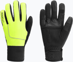 Rogelli Férfi kerékpáros kesztyű Rogelli Essential Winter Waterproop fluorescent yellow