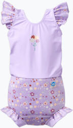 Splash About Gyermek egyrészes fürdőruha pelenkával Splash About Happy Nappy Frills epres mezőn