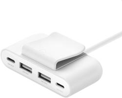 Belkin Limited Belkin 4 Port Usb Power Extender 2xc 2xa Up To 30w, White