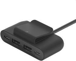 Belkin Limited Belkin 4 Port Usb Power Extender 2xc 2xa Up To 30w, Black