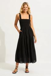 Seafolly ruha pamut Faithful Midi Dress - fekete S