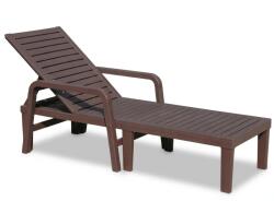 Garden Line Kerti nyugágy napellenzővel Garden Line 192 x 66 x 33 cm Szín: Sötétbarna (CH-ZUM6423)