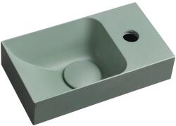 SAPHO Sapho, PICCOLINO beton mosdó 30, 8x17cm, csaptelep jobb oldalon, matt zöld, PK30523 (PK30523)
