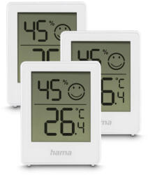 Hama Cres hőmérő és páratartalommérő 3db-os készlet - fehér (00222243) (00222243)