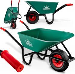 Gardebruk Roabă GREG cu cuvă din plastic, max. 100l/250kg, verde/negru