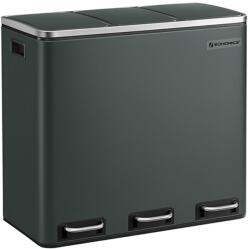 SongmicsHome Coș de reciclare SORT 54 l (3×18 l), antracit/argintiu Cos de gunoi