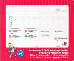 Meixner Füzet Meixner számok írás gyakorló, 1. osztályos 8mm sorközzel ICO Süni 32lap megírt számokkal és műveletekkel 245x295mm (7500158005)