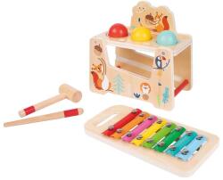 Tooky Toy Fa kalapácsjáték xilofonnal (TF827 Pound & Tap Bench)