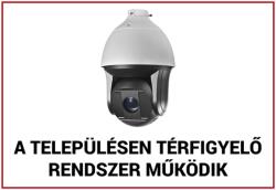 Nestron EGYÉB GYÁRTÓ FTB-KMT02 Műanyag figyelmeztető tábla: "A településen térfigyelő rendszer működik"; 210x300x1 mm (FTB-KMT02) - digipont