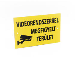 Metz FT100 Figyelmeztető tábla; "VIDEORENDSZERREL MEGFIGYELT TERÜLET"; tartós kültéri kivitel; 197 x (FT100) - digipont