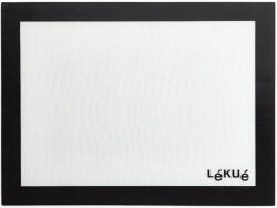 Lékué Silicone Baking Mat sütőlap, 40x30cm, platina szilikon, áttetsző/fekete