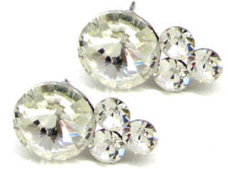 TREVIA bedugós fülbevaló - 21 mm (crystal fehér) (2025050601)