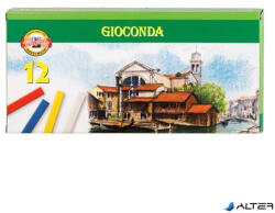 KOH-I-NOOR Pasztellkréta, kemény, KOH-I-NOOR "Gioconda 8112/6", 12 különböző szín (8112012009SV) - alter