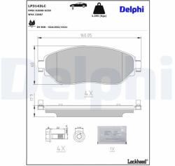 DELPHI Set placute frana DELPHI LP3143LC (LP3143LC)