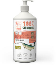  FRESH FARM FRESH FARM Ulei de Somon, supliment piele & blană, sistem cardio-vascular câini, ulei FRESH FARM Ulei de Somon, XS-XL, supliment piele & blană, sistem cardio-vascular câini și pisici, flaco