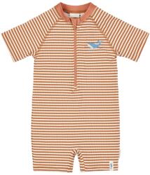 Little Dutch Costum de baie intreg cu maneca scurta - Ocean Brown Stripes - Little Dutch