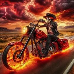 NORIMPEX - Puzzle Tablou Diamant: Dark Rider 30x40cm - 1 - 39 piese