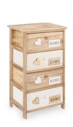Bizzotto Comoda lemn 4 sertare Emotions 40x29x73 cm (0210684deco) Comoda