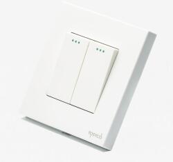 Tosyco Întrerupător simplu mecanic cu ramă sticlă [CLONE] [CLONE] [CLONE] (TOS-CMP2G2W-W)