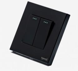Tosyco Întrerupător simplu mecanic cu ramă sticlă [CLONE] [CLONE] [CLONE] (TOS-CMP2G2W-B)