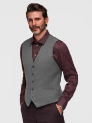 Ombre Clothing Мъжки класически костюмен жилет с подплата - графитен V3 V64 Ombre Clothing Ombre Clothing | Siv | МЪЖЕ | S