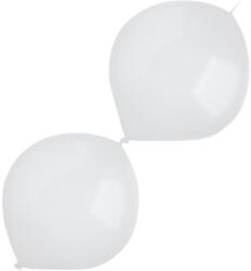 Rocca Fun Factory Set 10 baloane latex doua capete link o loon alb 30 cm