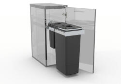 EKOTECH - Beépíthető hulladékgyűjtő SMART Inox 1x26 liter+1x7 liter lágyan záródó (930241602301) - ellecishop