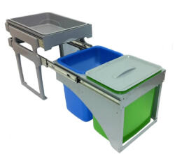EKOTECH - Beépíthető hulladékgyűjtő TANK FRONT 40 - 2x16 liter (91464100) - ellecishop