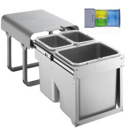 EKOTECH - Beépíthető hulladékgyűjtő EKKO FRONT 40 - 1x16 liter+2x8 liter (90234100) - ellecishop