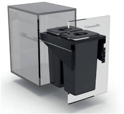 EKOTECH - Beépíthető hulladékgyűjtő FRONT 45 - 2x26 liter (950141604) - ellecishop