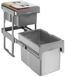EKOTECH - Beépíthető hulladékgyűjtő TANDEM SHORT 40 - 1x34 liter + 2x12 liter (91244100) - ellecishop