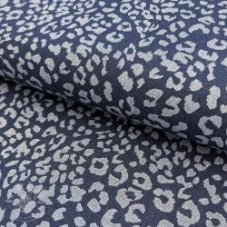  JEANS DENIM Leopard dark blue
