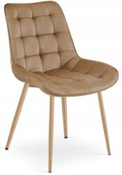 FDY Scaun Bucatarie/Dining Joy Maro Catifea, Picioare Metalice, Finisaj Lemn