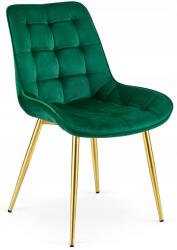 FDY Scaun Bucatarie/Dining Joy Verde Catifea, Picioare Metalice, Finisaj Auriu