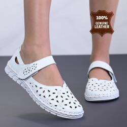  Обувки естествена кожа W186065 White