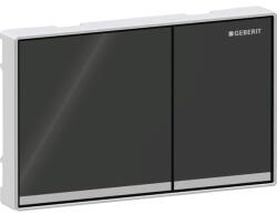 Geberit Clapeta actionare rezervor wc, negru lucios cu banda de design sticla acoperita cu oglinda, Geberit Omega60 (115.081.SJ.1)