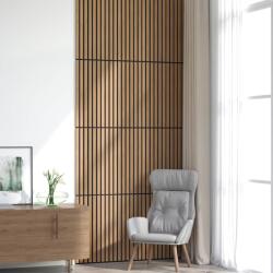 vidaXL Стенни панели 8 бр. 60, 5 x 60 см Натурално (42046451)