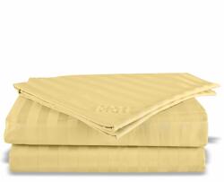 EMI Cearșaf de pat din damasc simplu 140x220 auriu EMI